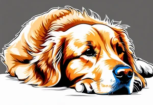 golden retriever sipping coffee tattoo idea