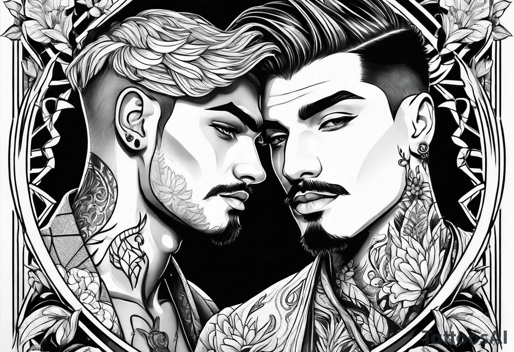 two gay men tattoo idea
