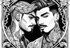 two gay men tattoo idea