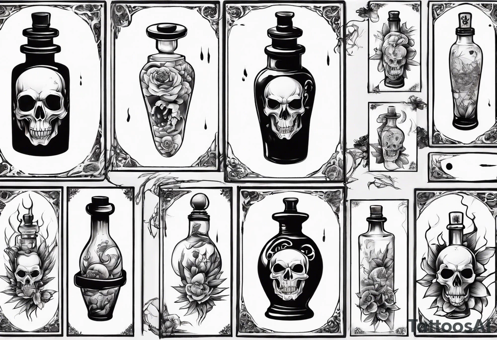 Poison bottle tattoo idea