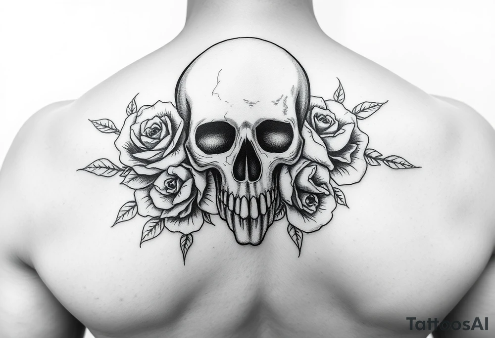 skull, hand roses
femanine tattoo idea