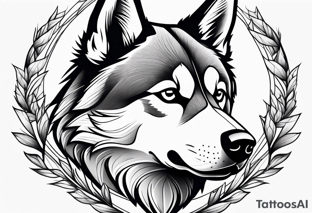 Chain saw husky tattoo idea