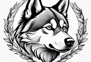 Chain saw husky tattoo idea