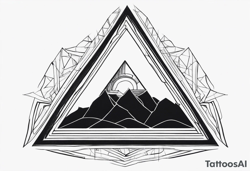 simple triangle tattoo idea