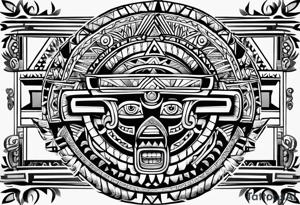 Simple Aztec for left shoulder tattoo idea
