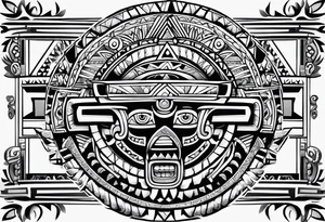 Simple Aztec for left shoulder tattoo idea