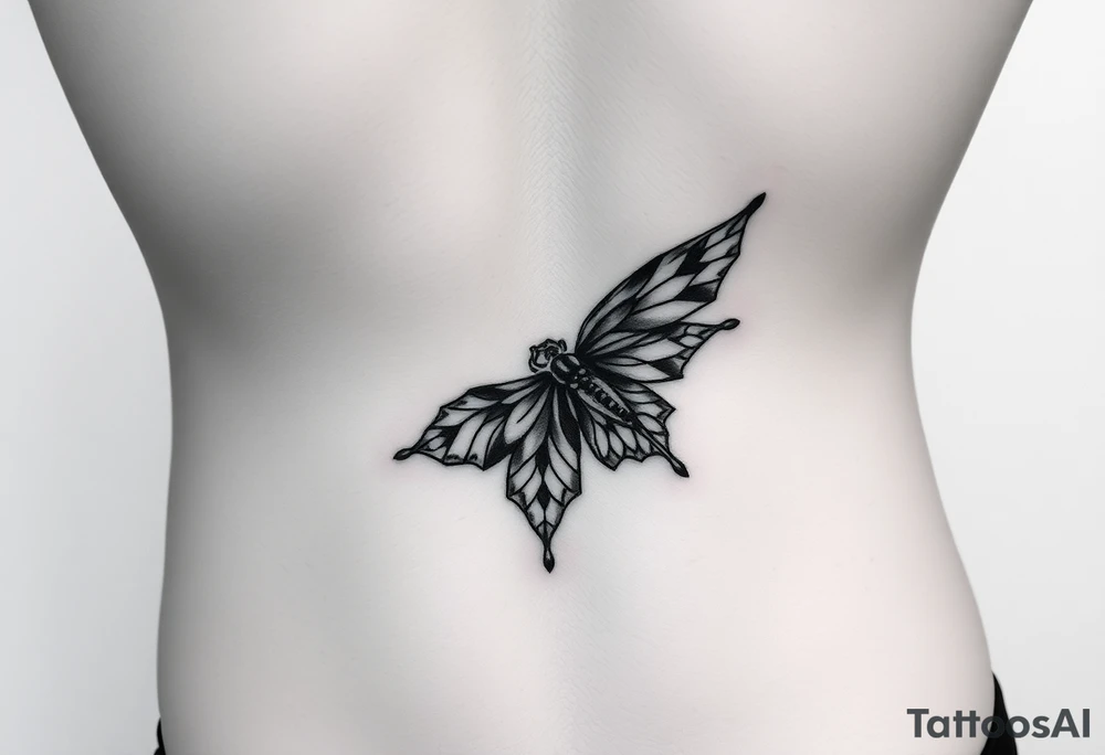 Lower side belly tattoo woman something unique tattoo idea