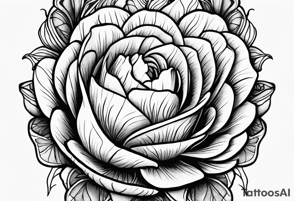 black and white tattoo design of the woman asleep in a fetal position inside a closed flower bud, styled for my wrist. tattoo idea