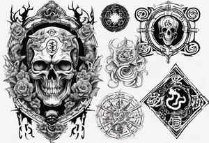 I want chest tattoo for men in japanese style . Tattoo may include some symbols from these themes : gemini , snake,compas,travel, born 1989, thailand, ukraine , listen, no any devils or skulls tattoo idea