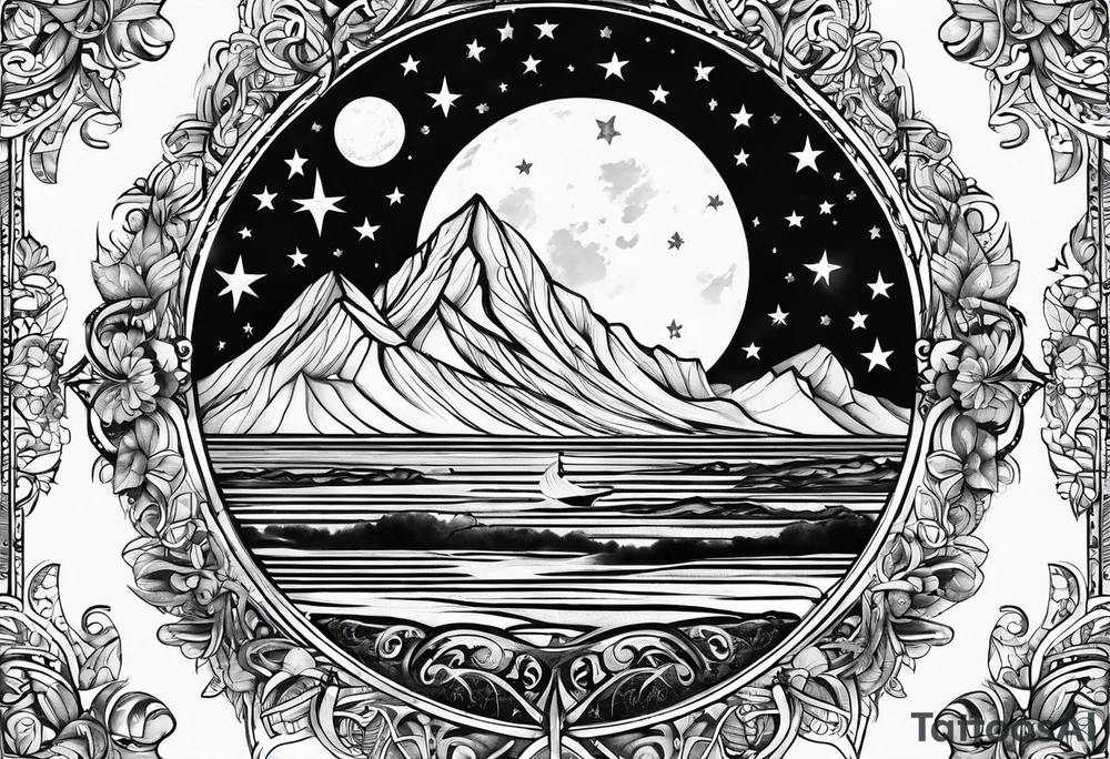name Brayden, drawing representing love you to the moon and back tattoo idea