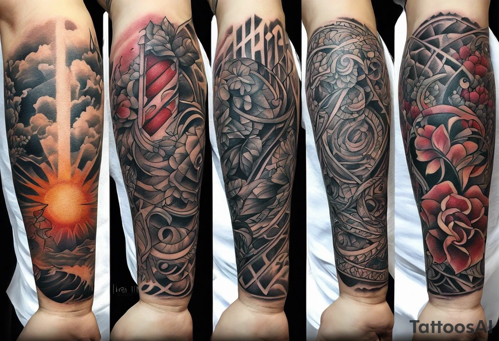 pain human tissue on arm tattoo idea