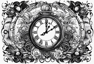 space, music, broken clock, cinema tattoo idea