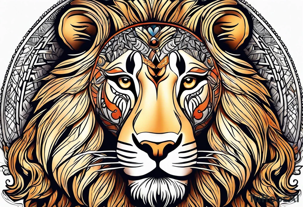 Male and Female. Lions. Power and love. One protecting the other tattoo idea