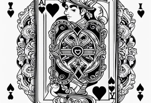 Jack of hearts playing card tattoo idea