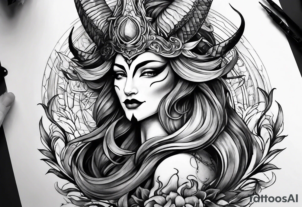 Anonymous capricorn tattoo idea