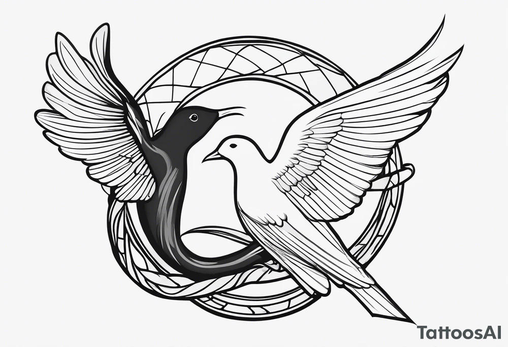 A Snake and a dove with “Matthew 10:16” included tattoo idea