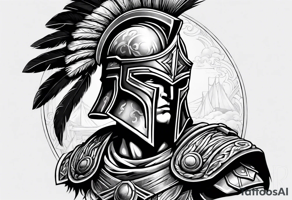 spartan warrior tattoo idea