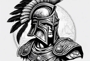 spartan warrior tattoo idea