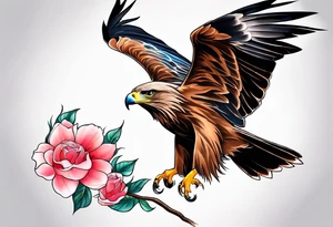 I want a tattoo for my daughter, her name is Daya which means black kite. I also love natur and I'm a climate change activist. Make the black kite soft. tattoo idea