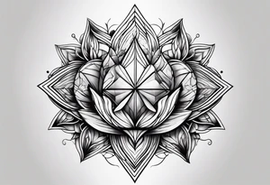 prism dispersing light into rays tattoo idea