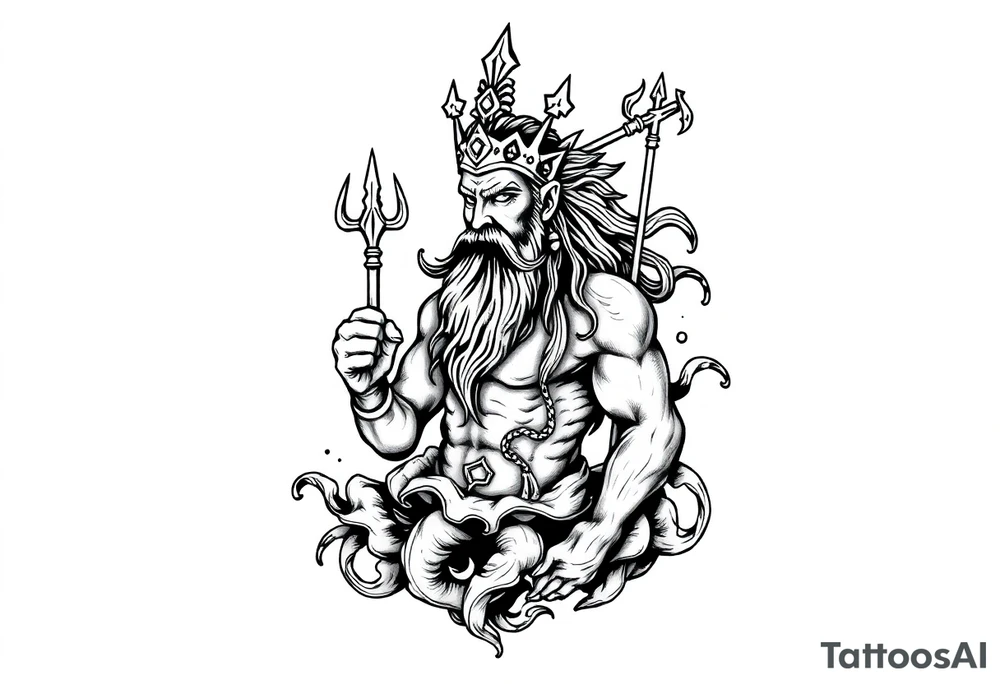 god of sea tattoo idea