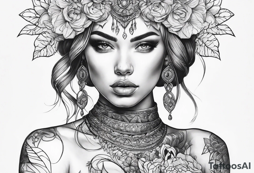 Inspirational battle, feminine tattoo idea