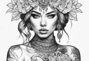 Inspirational battle, feminine tattoo idea