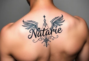 Create a simple tattoo as i am a girl based on my name, zodiac and birthplace 
Natharie, Aquarius, Dubai tattoo idea