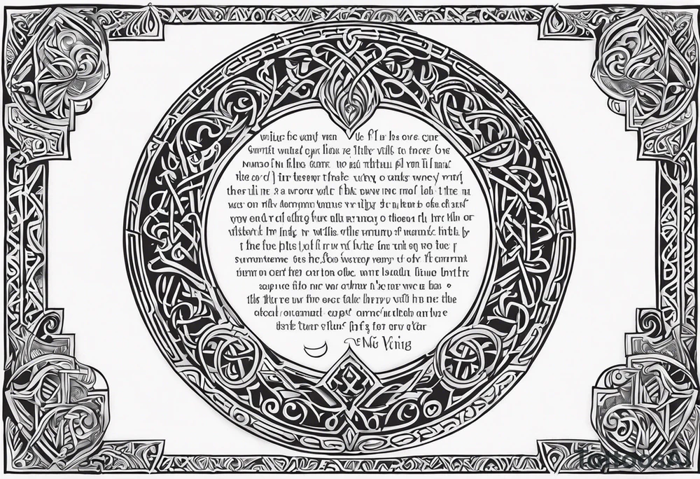 Viking prayer poem tattoo idea