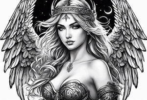 Angel warrior tattoo idea