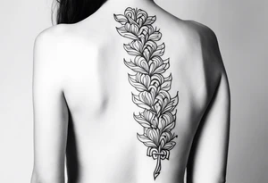 Sexy spine tattoo blessed tattoo idea