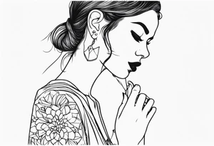 Tattoo on hand of a beautiful girl tattoo idea