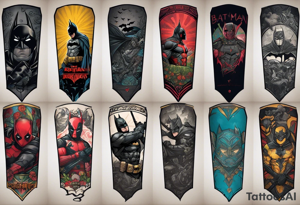A colorful mashup inspired by some videogames and movies that I love for my calf. Here are the games and movies: Batman The Dark Knight,Deadpool, Counterstrike, Fallout, Borderlands, Lord of the rings tattoo idea