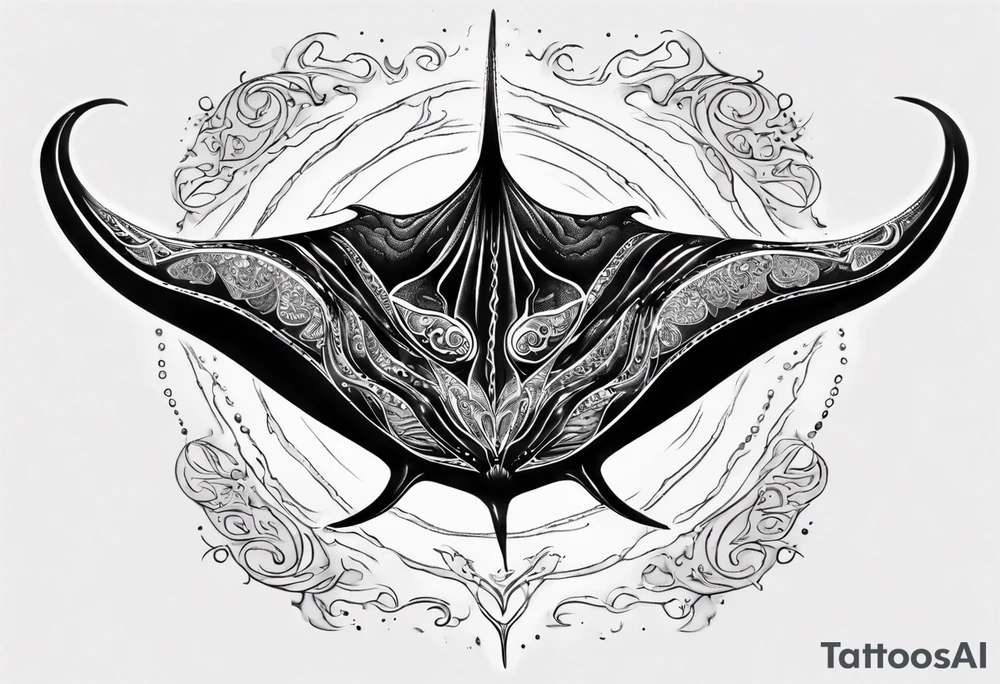 Giant 
Manta ray tattoo idea