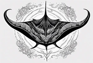 Giant 
Manta ray tattoo idea