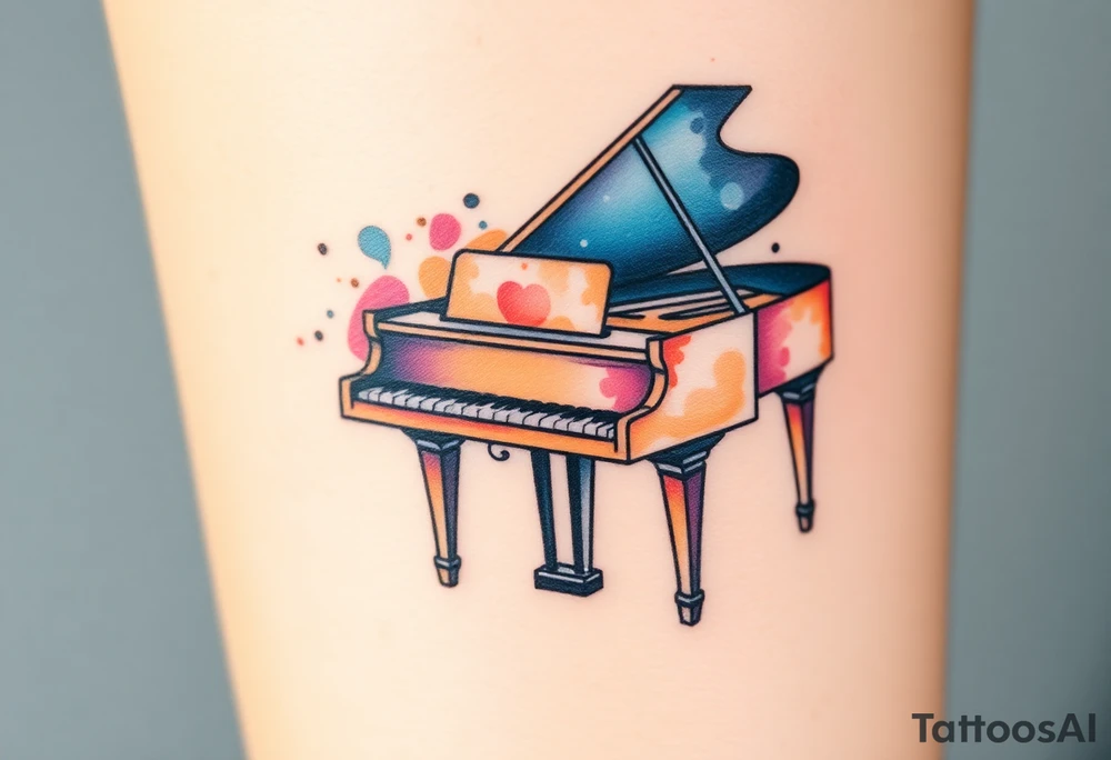 Grand piano tattoo idea