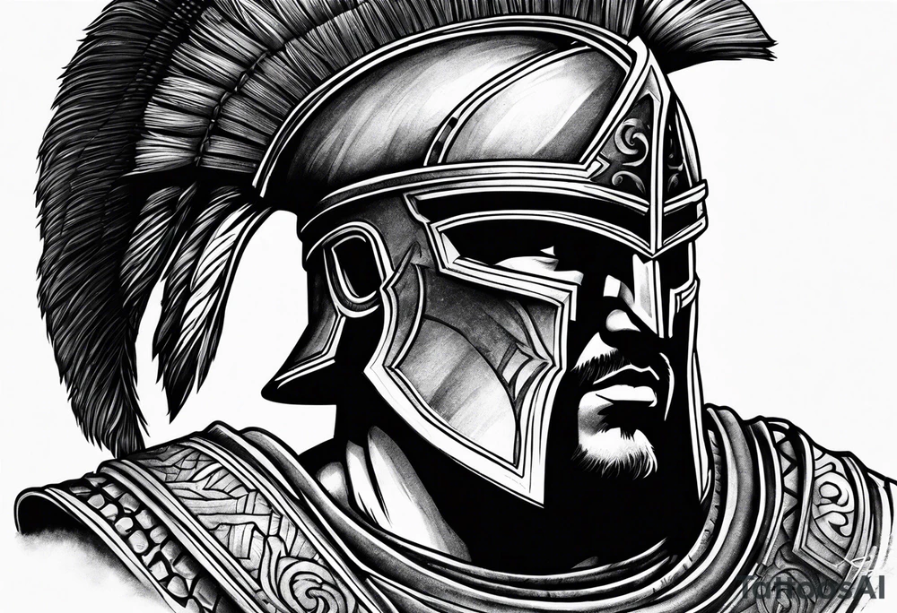 Spartan warrior tattoo idea