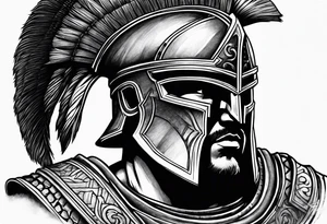 Spartan warrior tattoo idea