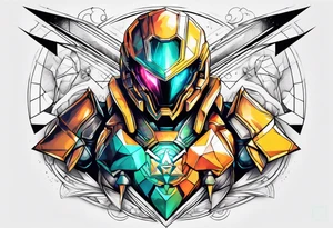 Samus shooting a triforce tattoo idea