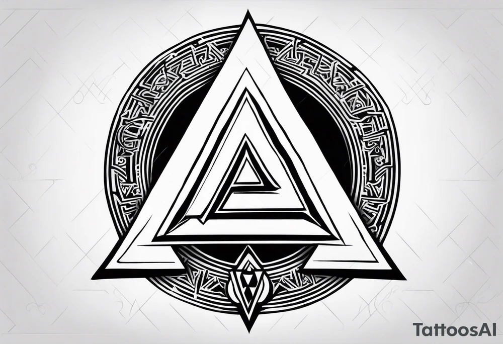 Valhalla sword shield valknut tattoo idea