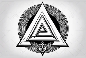 Valhalla sword shield valknut tattoo idea