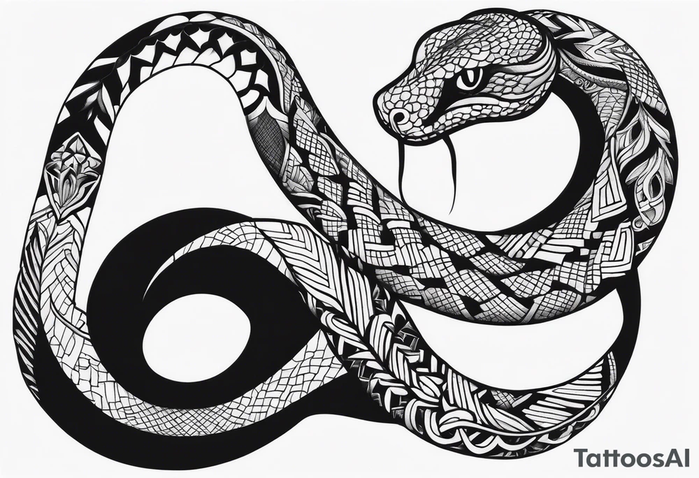 Mysterious snake tattoo idea