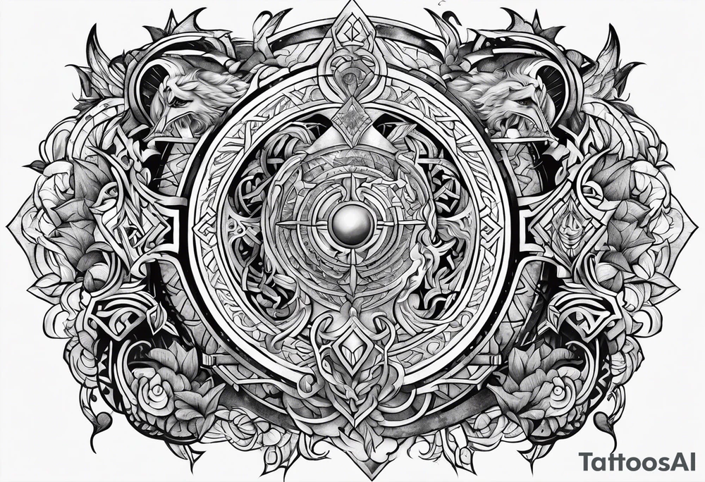 9 realms Norse mythology tattoo idea