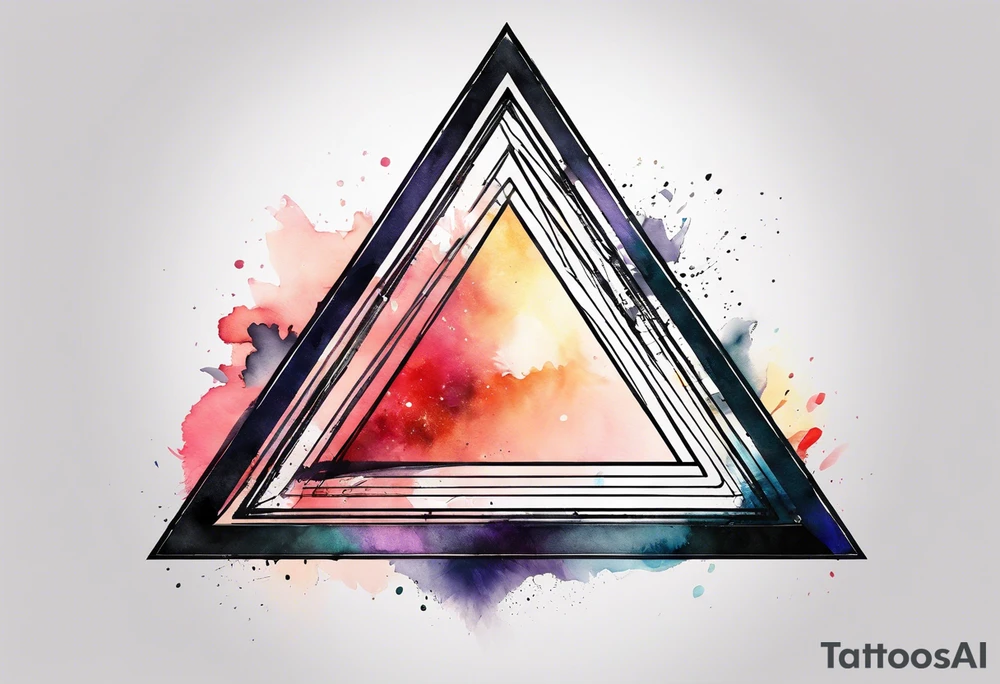 simple triangle tattoo idea