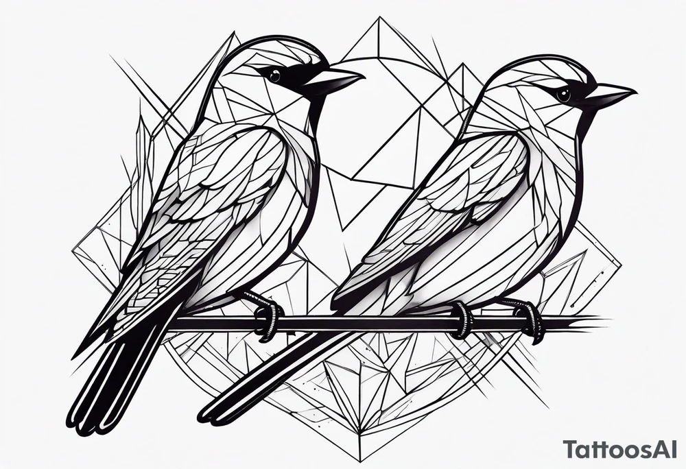 Simple birds tattoo idea