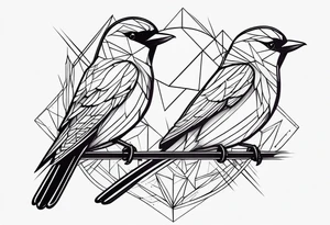 Simple birds tattoo idea