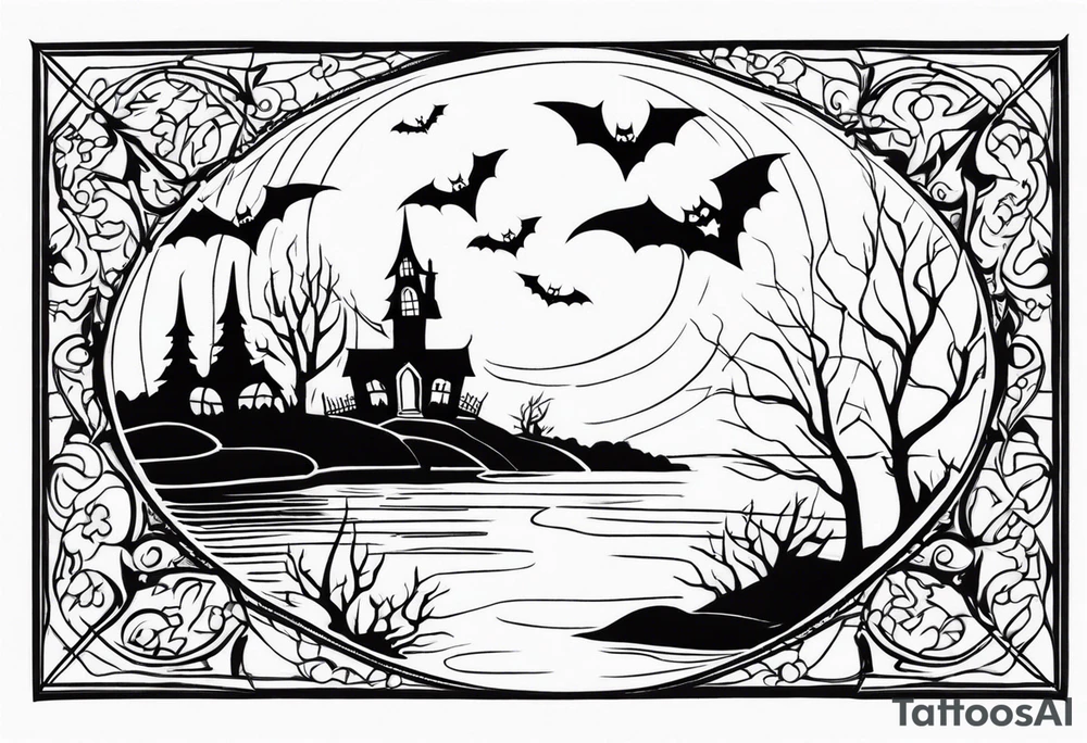 Halloween night tattoo idea