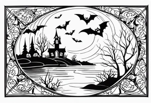 Halloween night tattoo idea