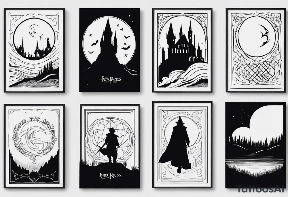 Lord of the rings with Harry Potter. Small and very simple. tattoo idea