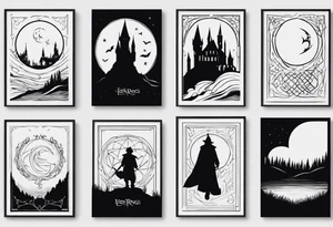 Lord of the rings with Harry Potter. Small and very simple. tattoo idea